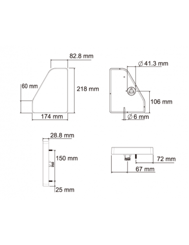 PILOTO TRASERO LED 12/24V 7 PIN REFERENCIA 26023N-2