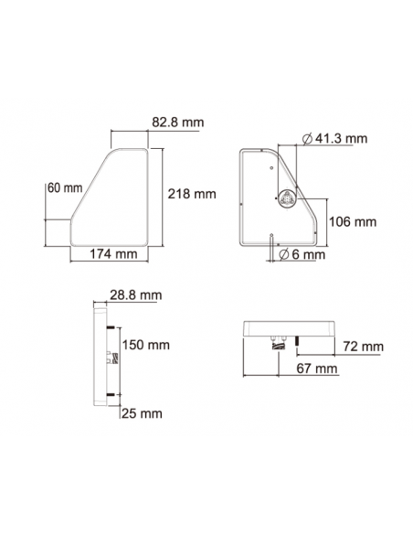 PILOTO TRASERO LED 12/24V 7 PIN REFERENCIA 26023N-2