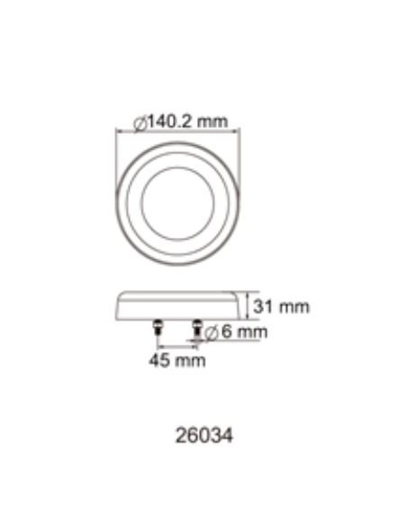 PILOTO TRASERO LED GLO TRAC 12/24V POSICION FRENO INTERMITENTE 26034-1