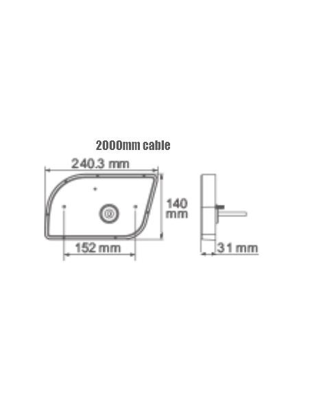 GLO TRAC LED 12/24V COMB. REAR LAMP RIGHT - CABLE