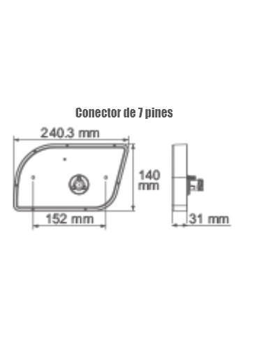 GLO TRAC 12/24V LED COMB. REAR LAMP 7 PIN RIGHT