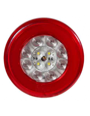 PILOTO TRASERO LED GLO TRAC 12/24V REDONDO REFERENCIA 26043-2