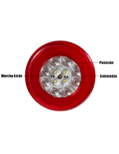 PILOTO TRASERO LED GLO TRAC 12/24V REDONDO REFERENCIA 26043-2 2