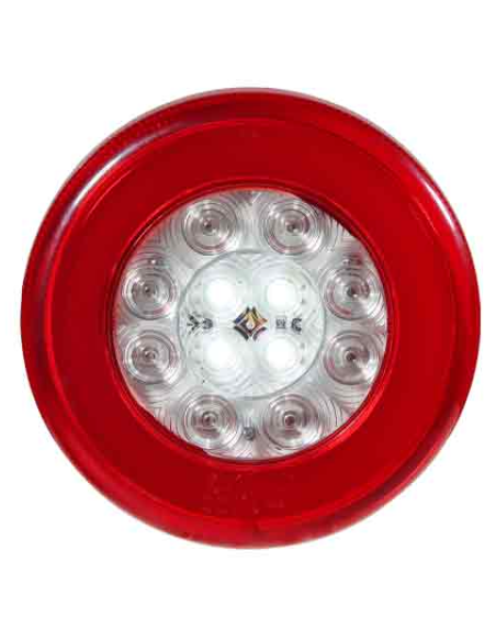 PILOTO TRASERO LED GLO TRAC 12/24V REDONDO REFERENCIA 26043-2