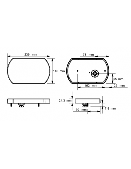 PILOTO TRASERO LED 12V IZQUIERDO 5 PINS REFERENCIA 26044PLH