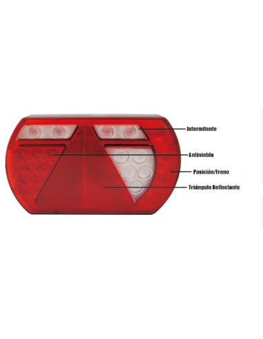 PILOTO TRASERO LED 12V DERECHO 5 PINS REFERENCIA 26060P5RH-2LHD