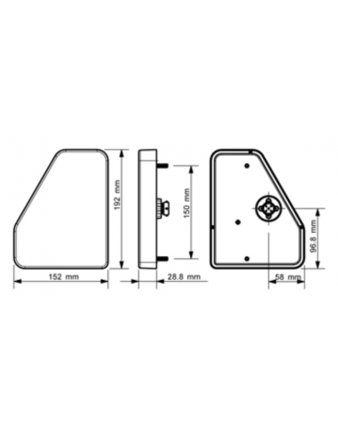 PILOTO TRASERO LED 12V IZQUIERDO ANTINIEBLA REFERENCIA 26073-1F