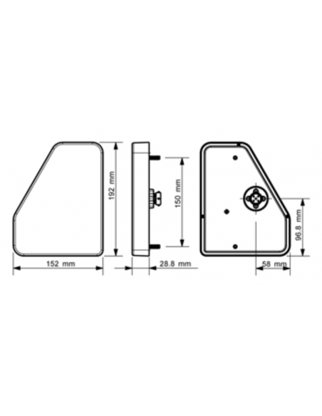 PILOTO TRASERO LED 12V DERECHO MARCHA ATRÁS REFERENCIA 26073-1R