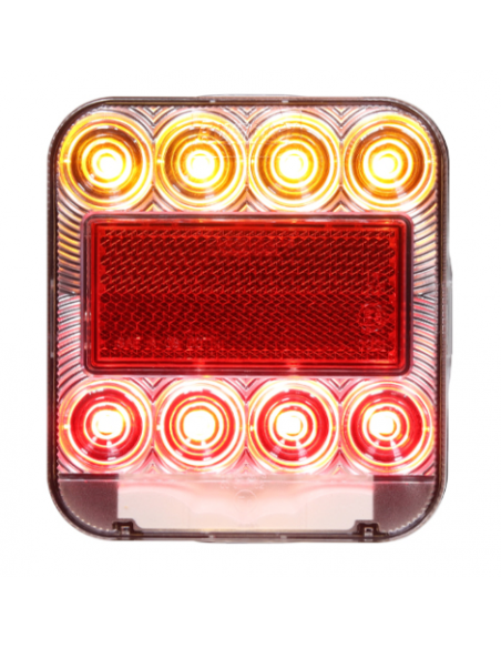 PILOTO TRASERO LED 12V SIN LUZ MATRÍCULA 4 PIN CABLE 4M 26074-1MP-4M