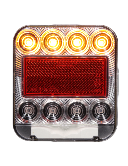 PILOTO TRASERO LED 12V SIN LUZ MATRÍCULA 4 PIN CABLE 4M 26074-1MP-4M