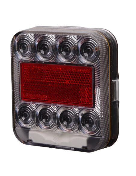 PILOTO TRASERO LED 12V CON LUZ DE MATRÍCULA CON RESISTENCIA 26074NL-1