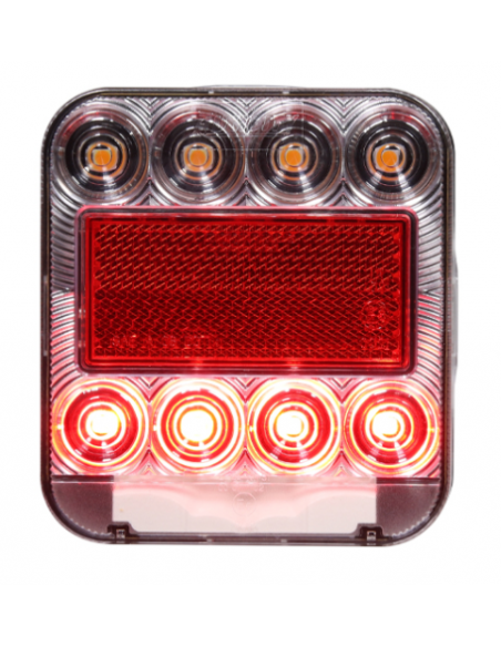 PILOTO TRASERO LED 12V CON LUZ DE MATRÍCULA CON RESISTENCIA 26074NL-1