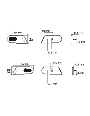 GLO TRAC LED COMBINATION REAR LAMP 12/24V LEFT 12/24V P.n. 26032PLH