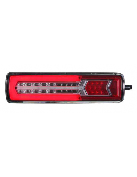 PILOTO TRASERO LED GLO TRAC 24V IZQUIERDO SECUENCIAL 7 PIN 26077PLH