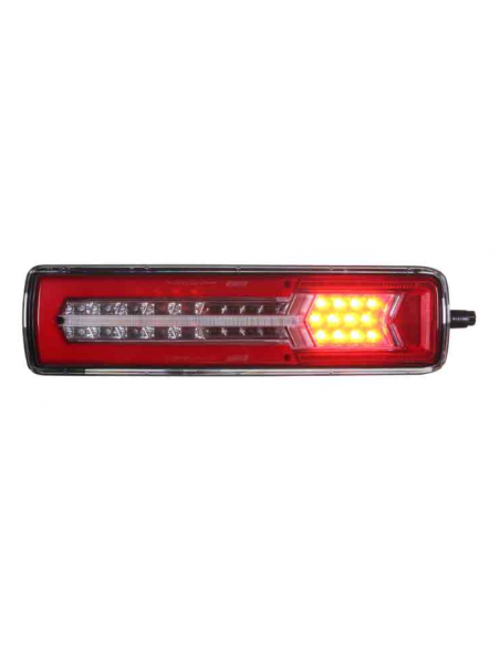 PILOTO TRASERO LED GLO TRAC 24V IZQUIERDO SECUENCIAL 7 PIN 26077PLH