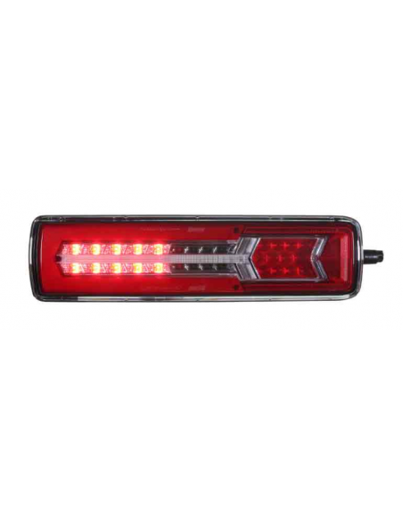 PILOTO TRASERO LED GLO TRAC 24V IZQUIERDO SECUENCIAL 7 PIN 26077PLH