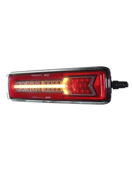 PILOTO TRASERO LED GLO TRAC 24V IZQUIERDO SECUENCIAL 7 PIN 26077PLH