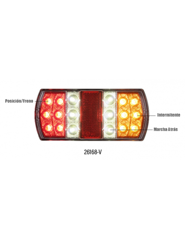 PILOTRO TRASERO LED 12/24V SIMETRICO REFERENCIA 26168-V