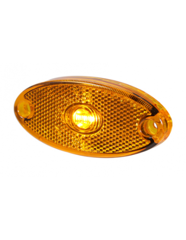 GALIBO LATERAL LED 12/24V AMBAR CON SOPORTE Y PRS 26258AK-V-30CM