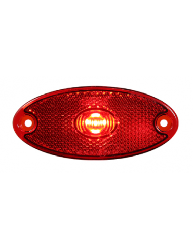 Red LED rear marker light 12/24V with PRS connector