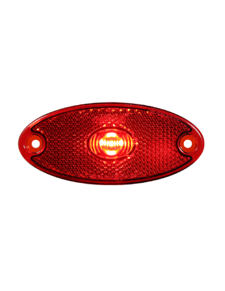 Red LED rear marker light 12/24V with PRS connector