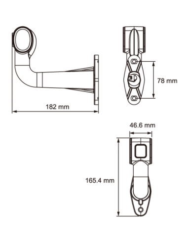 PILOTO ANCHURA LED IZQUIERDO 12/24V CURVO + PRS REFERENCIA 26554-VLH