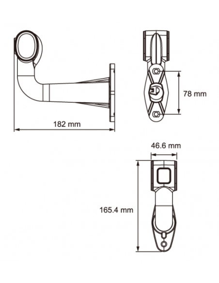 PILOTO ANCHURA LED IZQUIERDO 12/24V CURVO + PRS REFERENCIA 26554-VLH
