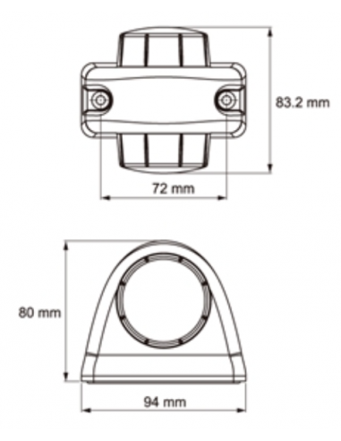PILOTO ANCHURA LED 12/24V 2 en 1 REFERENCIA 26555V