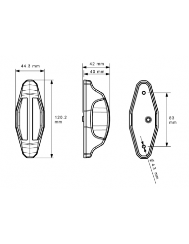 GALIBO LED 12/24V BLANCO Y ROJO CARCASA NEGRA REFERENCIA 26560K-BV