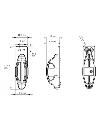 GALIBO LED 12/24V BLANCO Y ROJO CARCASA NEGRA REFERENCIA 26560K-BV