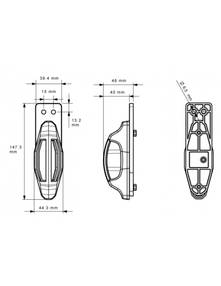 GALIBO LED 12/24V BLANCO Y ROJO CARCASA NEGRA REFERENCIA 26560K-BV