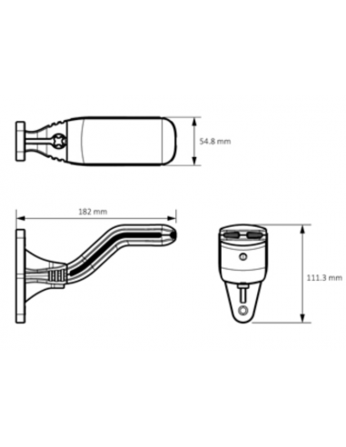 PILOTO ANCHURA LED IZQUIERDO 12/24V COBRA REFERENCIA 26561B-VLH