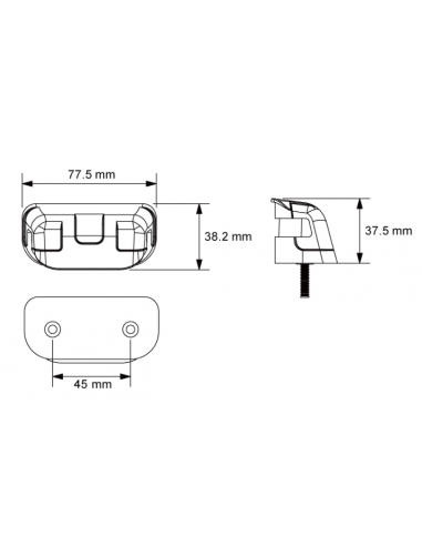 Luz Matrícula LED homologada 12/24V – Camión, remolque o caravana