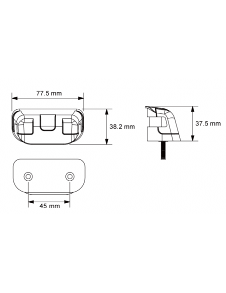 ECE-approved 12/24V LED number plate light – Truck, trailer or caravan