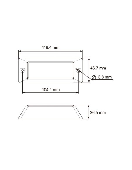 ESTROBOSCOPICO 3 LED BLANCO 9/32V REFERENCIA 26901CA-BV