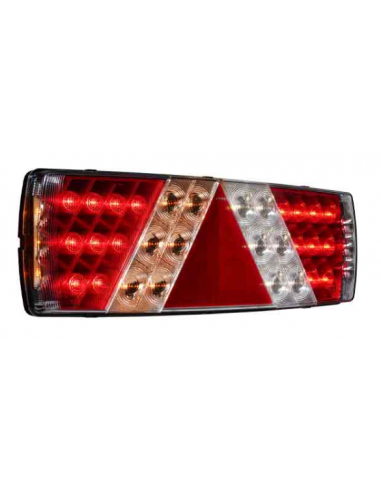 LED rear light set with reflective triangle and 7 functions