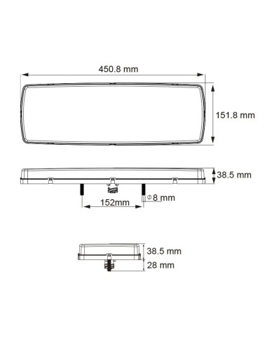 LED rear light pack for truck with 7 functions
