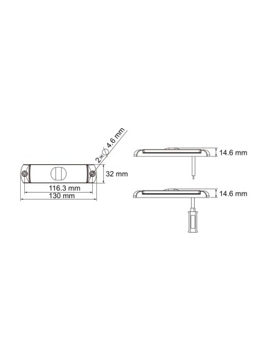 GALIBO LATERAL LED 12/24V AMBAR CON PRS REFERENCIA 26251A1-V