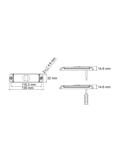 GALIBO LATERAL LED 12/24V AMBAR CON PRS REFERENCIA 26251A1-V
