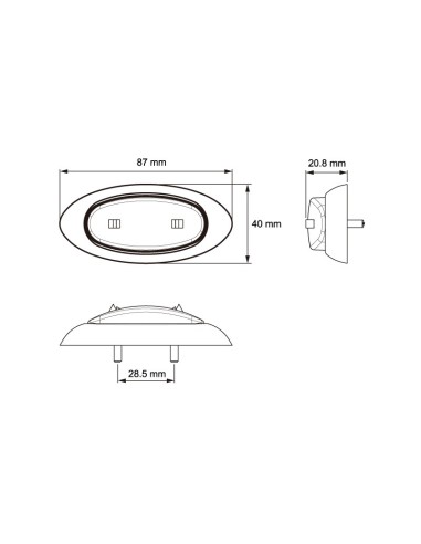 GALIBO TRASERO LED 12/24V ROJO... GALIBO TRASERO LED 12/24V ROJO...