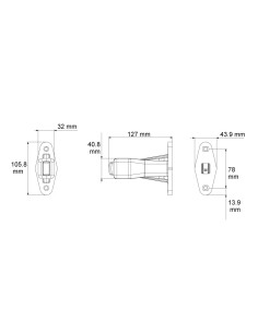 PILOTO ANCHURA LED 12/24V CORTO RECTO 3 en 1 REFERENCIA 26558-1V 2