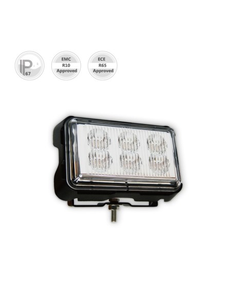 ESTROBOSCOPICO 9/32V 6 LED AZUL REFERENCIA 26905CB