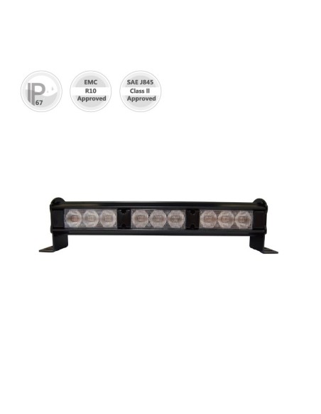 BARRA ESTROBOSCOPICA LED 9/32V AMBAR REFERENCIA 26907CA-BV