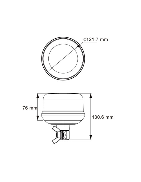 FARO GIRATORIO 12 LED 9/32V PARA POSTE REFERENCIA 26911PA