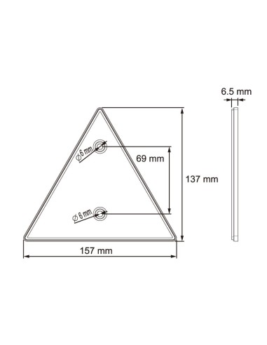 TRIANGULAR REFLEX REFLECTOR APPROVED 47002R