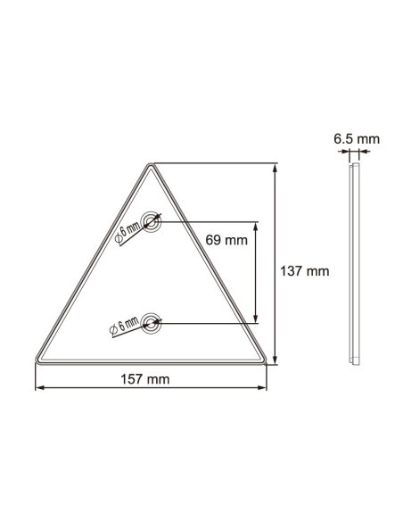 TRIANGULAR REFLEX REFLECTOR APPROVED 47002R