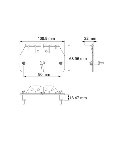 SOPORTE REFERENCIA 67261 PARA PILOTOS DE MARCACION 26261 y 26279
