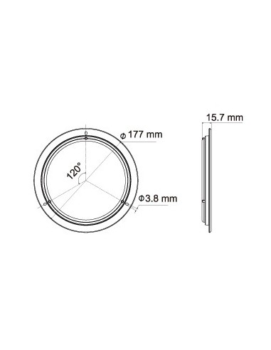 Powerful round LED interior lamp, easy to install