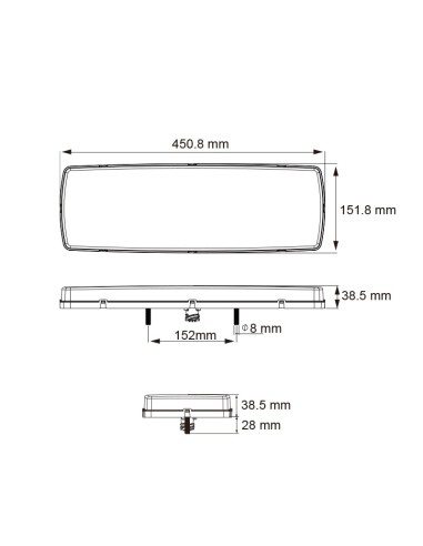 PILOTO TRASERO LED 12/24V IZQUIERDO CAMIÓN 26071NPLH-V