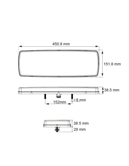 PILOTO TRASERO LED 12/24V IZQUIERDO CAMIÓN 26071NPLH-V
